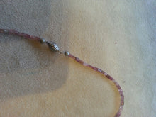 Pink Tourmaline & Fine Silver Flower Necklace