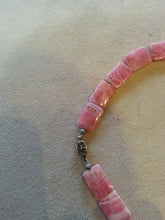 Rhodocrosite Rectangles & Heart Necklace