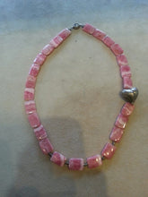 Rhodocrosite Rectangles & Heart Necklace