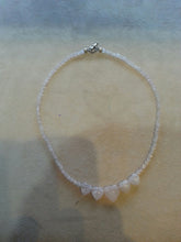 Rose Quartz Hearts Necklace